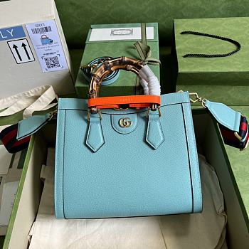 Gucci Diana small tote bag Light Blue 702721  - 27 x 24 x 11cm