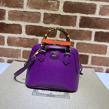 Gucci Diana mini tote bag  Purple  715775  - 20 x 16x 8.5cm