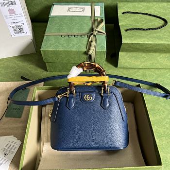 Gucci Diana mini tote bag  Blue 715775  - 20 x 16x 8.5cm