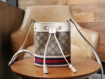 Gucci Ophidia mini GG bucket bag White leather 550620 - 15.5x19x9cm