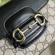 Gucci Horsebit 1955 small bag Black grey 703848 - 22x16x10.5cm - 6