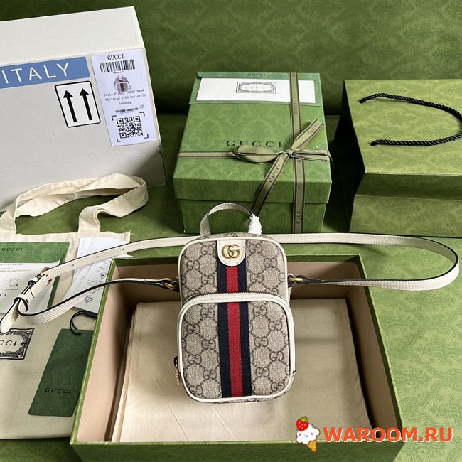 Gucci Ophidia mini bag 671682 White leather - 12x16x7cm - 1