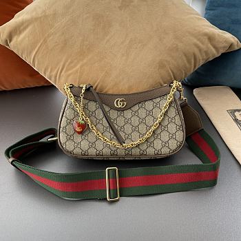 Gucci Ophidia small handbag Brown leather 735132  - 25 x 15.5 x 6cm
