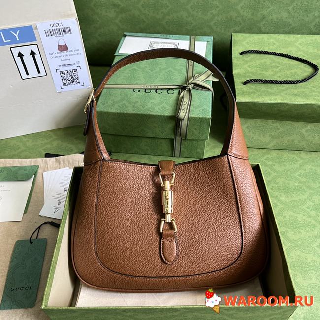 Gucci Jackie 1961 small natural grain bag Brown 636709- 27.5 x 19 x 4cm - 1