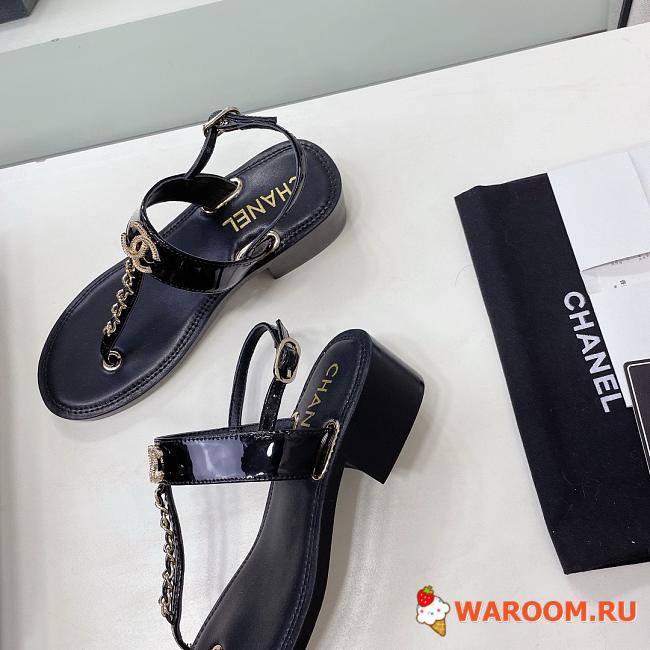 Chanel sandals black - 1