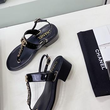 Chanel sandals black