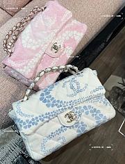 chanel 2025 new style flap blue 25cm - 3