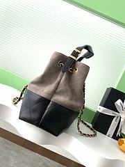 chanel suede tota bag brown 36x24cm - 5